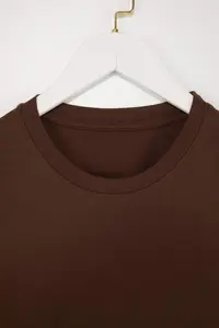 Trendyol Curve Brown Regular Fit Crop Plus Size T-Shirt - Image 2