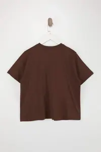 Trendyol Curve Brown Regular Fit Crop Plus Size T-Shirt - Image 3