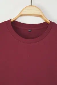 Trendyol Curve Burgundy Regular Fit Crop Plus Size T-Shirt - Image 6