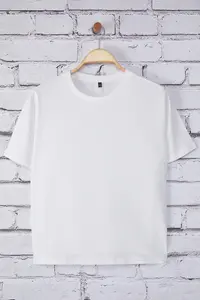 Trendyol Curve White Regular Fit Crop Plus Size T-Shirt - Image 5