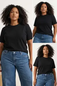 Trendyol Curve Black 3 Sets Paket Plus Size T-Shirt - Image 2