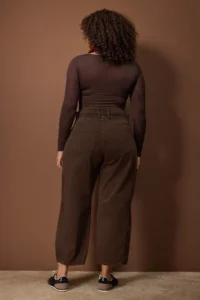 Trendyol Curve Brown High Waist Bagyy Fit 100% Cotton Non-Stretch plus size jeans - Image 4