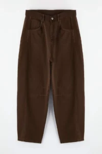 Trendyol Curve Brown High Waist Bagyy Fit 100% Cotton Non-Stretch plus size jeans - Image 5