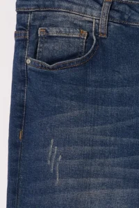 Trendyol Curve Dark Blue High Waist Destroy Detailed Flexible skinny jeans - Image 6
