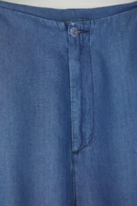 Trendyol Curve Dark Blue High Waist Wide Leg Summer Tencel Plus Size Wide Leg jeans - Image 6