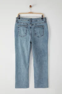 Trendyol Curve Light Blue High Waist Straight Fit comfort/Middle Flexible Plus Size jeans - Image 7