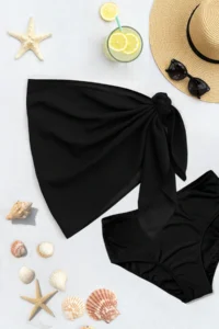Trendyol Curve Black Plain Pareolu 2 Sets Set Plus Size Bikini Bottom