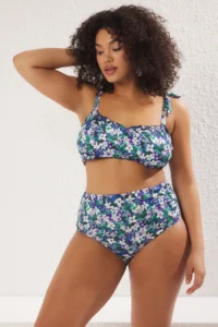 Trendyol Curve Multicolored Floral Patterned Pareo 2 Sets Set Plus Size Bikini Bottom - Image 4