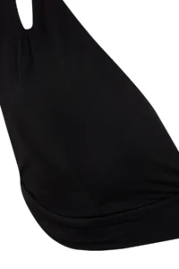 Trendyol Curve Black Deep V-neck Cut Out Detailed Plus Size Bikini Top - Image 8