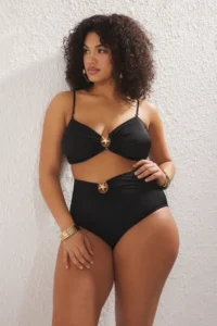 Trendyol Curve Black Strapless Premium with accessories Mix&Match Bikini Top - Image 2