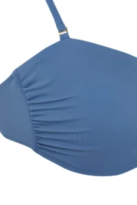 Trendyol Curve Mavi Yıldız Accessory Detailed Sleeveless Plus Size Bikini Top - Image 13