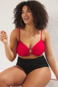 Trendyol Curve Rejection Strapless Premium with accessories Mix&Match Bikini Top - Image 3