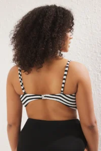 Trendyol Curve Multicolored Striped Rope Sleeveless Staplez Plus Size Bikini Top - Image 4