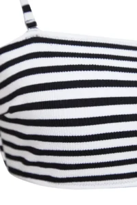 Trendyol Curve Multicolored Striped Rope Sleeveless Staplez Plus Size Bikini Top - Image 6