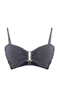 Trendyol Curve Black U Accessory Detailed Simli Sleeveless Plus Size Bikini Top - Image 5