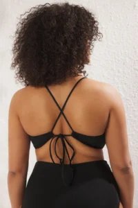 Trendyol Curve Black Heart Accessory Detailed Sleeveless Plus Size Bikini Top - Image 5
