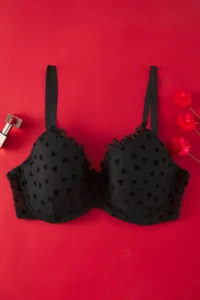 Trendyol Curve Black Flok Printed Kalpli Sabit Covered Adjustable Sleeveless T-Shirt Bra Bra - Image 4