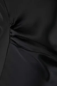 Trendyol Curve Black Satin Weaving Plus Size Dress - Image 5