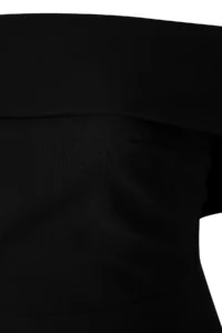 Trendyol Curve Black Carmen Collar A-Kesim Weaving Chic Evening Gown Plus Size Dress - Image 5