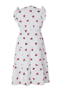 Trendyol Curve Multicolored Kiraz Patterned shally Weaving Plus Size Dress - Image 3