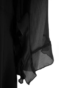 Trendyol Curve Black Siphon with flywheel Mini Weaving Plus Size Dress - Image 6