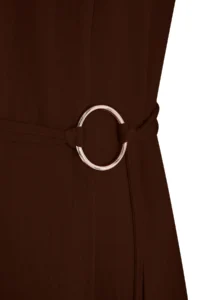 Trendyol Curve Brown Aerobin Midi Summer Weaving Plus Size Dress - Image 6