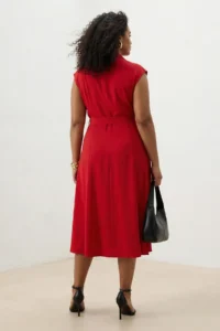 Trendyol Curve Rejection Aerobin Midi Summer Weaving Plus Size Dress - Image 3
