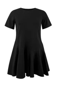 Trendyol Curve Black single jersey Weaving Plus Size Dress - Image 5