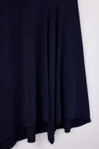 Trendyol Curve Navy Blue Asymmetric Yaka Accessory Detailed Knitting Plus Size Dress - Image 6