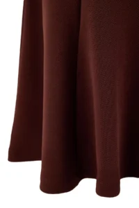 Trendyol Curve Brown Crew Neck Belted skater Short/Mini Knitting Plus Size Dress - Image 7