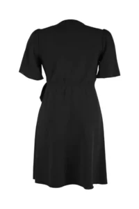 Trendyol Curve Black Mini Double breasted Lined Weaving Plus Size Dress - Image 6
