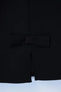 Trendyol Curve Black Mini A-line Bow Detailed Weaving Plus Size Dress - Image 2