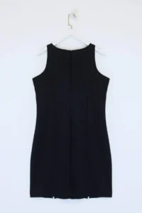 Trendyol Curve Black Mini A-line Bow Detailed Weaving Plus Size Dress - Image 3