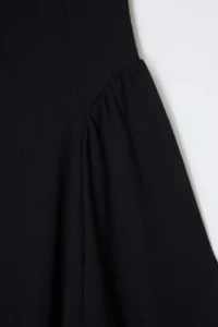 Trendyol Curve Black Plain Balloon Skirt Knitting Plus Size Dress - Image 3