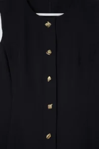 Trendyol Curve Black buttoned Mini Weaving Plus Size Dress - Image 2