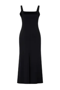 Trendyol Curve Black Thick Sleeveless Fitted Flexible Knitting Maxi Plus Size Dress - Image 2