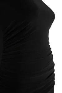 Trendyol Curve Black Skirt Ruffle Detailed Knitting Chic Plus Size Evening Gown Night Graduation Dress - Image 3