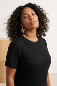 Trendyol Curve Black Stone Mini Knitting Plus Size Dress - Image 2