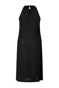 Trendyol Curve Black shift/Plain Zero Sleeve Midi pleated Knitting Dress - Image 3