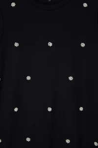 Trendyol Curve Black with bible Turvakar Kol Mini Knitting Plus Size Dress - Image 3