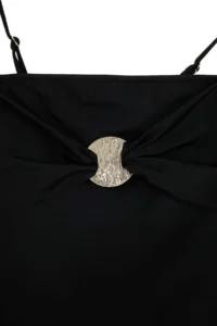 Trendyol Curve Black Gold with accessories Strapless Thin Sleeveless Swimsuit - Image 2