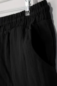 Trendyol Curve beachwear Black Muslin Weaving High Waist Shorts & Bermuda - Image 2