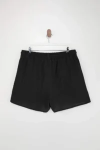 Trendyol Curve beachwear Black Muslin Weaving High Waist Shorts & Bermuda - Image 3