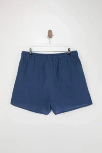 Trendyol Curve beachwear Navy Blue Muslin Weaving High Waist Shorts & Bermuda - Image 6