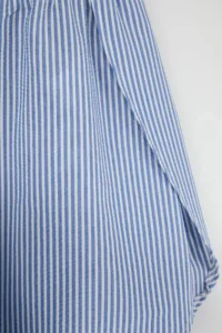 Trendyol Curve beachwear Blue Striped seersucker textured Material Plus Size Beach Shorts - Image 3