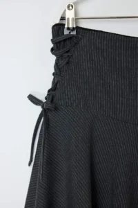 Trendyol Curve Anthracite Lace Detailed Weaving Plus Size Skirt - Image 3