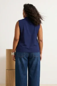 Trendyol Curve Navy Blue Plus Size Shirt - Image 2