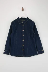 Trendyol Curve Dark Blue Fitted Plus Size denim Shirt