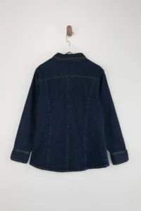 Trendyol Curve Dark Blue Fitted Plus Size denim Shirt - Image 3