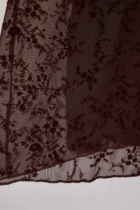 Trendyol Curve Brown Flok Patterned Knitting Plus Size Skirt - Image 6